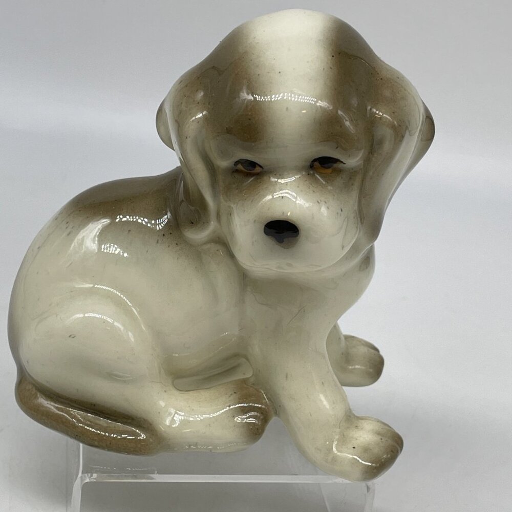 Vtg Robert Simmons California Pottery BERNIE St Bernard Puppy Dog Figure 1950’s